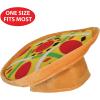 Beistle Plush Fabric Pizza Hat, Italian Food Themed Party Supplies, Wacky Hair Day Accessories, Funny Halloween Costume