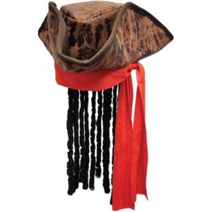Beistle Caribbean Pirate Hat with Dreadlocks(Caribbean Pirate)