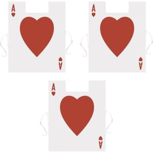 Beistle Plastic Card Suit Vests – 3-Pack Playing Card Sandwich Board Vests with Ace of Hearts and Harlequin Design, Costume Accessories for Las Vegas Casino Nights, Game Night Gambling Parties