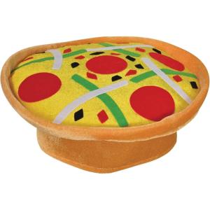 Beistle Plush Fabric Pizza Hat, Italian Food Themed Party Supplies, Wacky Hair Day Accessories, Funny Halloween Costume