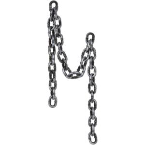 Beistle Silver Chain, Plastic Chain Link for Halloween Parties, Fake Chain Halloween Accessory & Scary Decor for Spooky Dungeon & Haunted Houses, 6′(1 piece)