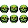 Beistle 6 Piece Vintage Halloween Decorations Skull Party Supplies Pinback Buttons