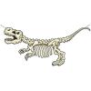 Set of 12 Beige T-Rex Skeleton Party Streamers 5′