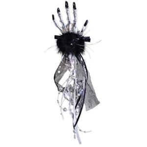 TBC Spooky Skeleton Hand Hair Clip Costume Accessory 1ct, silver