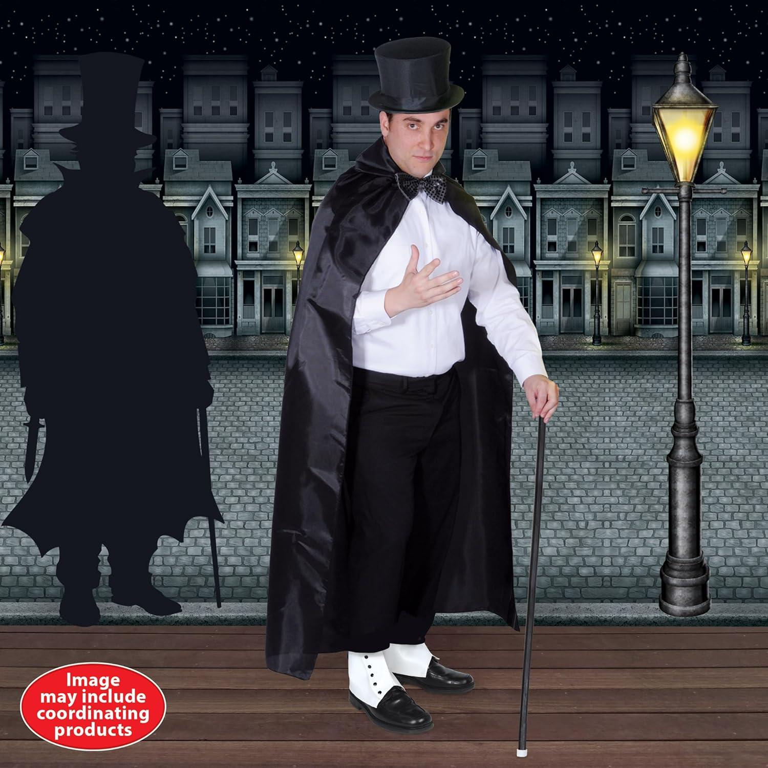 imageBeistle Vintage Costume Accessory Bundle 1 Theatrical Cane ampamp 1 Pair of White and Black Spats 1920s Gentleman Magician Victorian Stage Performance Great 20s Party Accessories