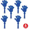 Beistle Blue Hand Clappers – 6 Pack, Plastic Hand Clapper Noisemakers for Celebrations, Events, Sports Teams, Rallies, & Group Activities, 7½”