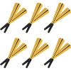 Beistle Sparkling Gold Party Horns – 4 Pack, Metallic Noisemakers with Black Jumbo Plastic Mouthpieces, Celebration Horns for New Year’s Eve, Birthdays, Graduations, Weddings & Special Events, 9”