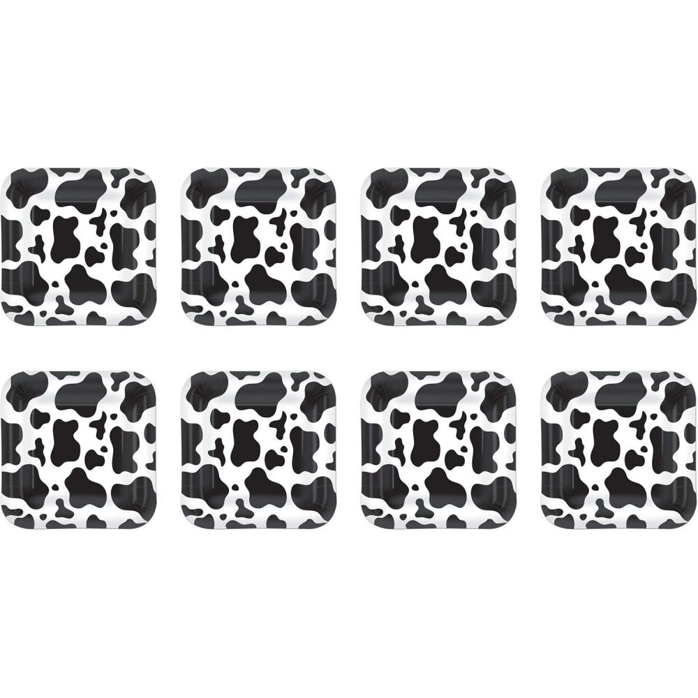 imageBeistle Cow Print Plates 8 Pack