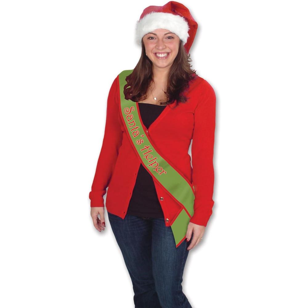 imageBeistle Santas Helper Satin Sash