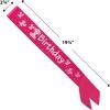 Beistle 60673-P 1st Birthday Satin Sash, 19.25″ x 2.75″, Dark Pink/Light Pink/White