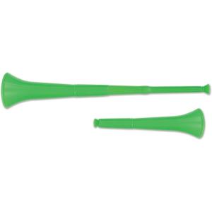 Beistle Plastic Collapsible Stadium Horn Sports Party Supplies New Years Eve Noisemakers, 28.5″, Red(Green)
