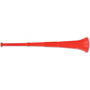 Beistle Plastic Collapsible Stadium Horn Sports Party Supplies New Years Eve Noisemakers, 28.5″, Red(Red)