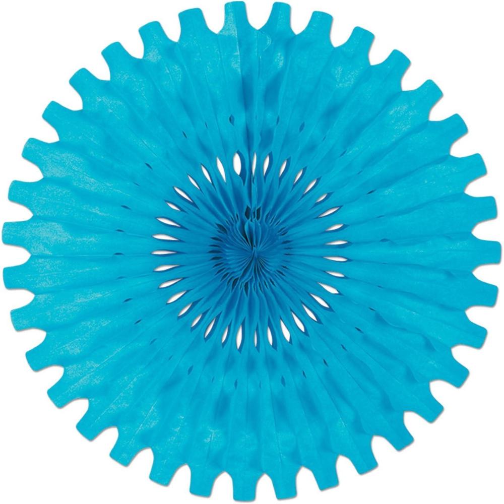 imageTurquoise Tissue Fan Holiday Decoration