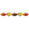 Set of 12 Red and Yellow Asian Paper Fan Streamer 5′