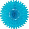 Turquoise Tissue Fan Holiday Decoration