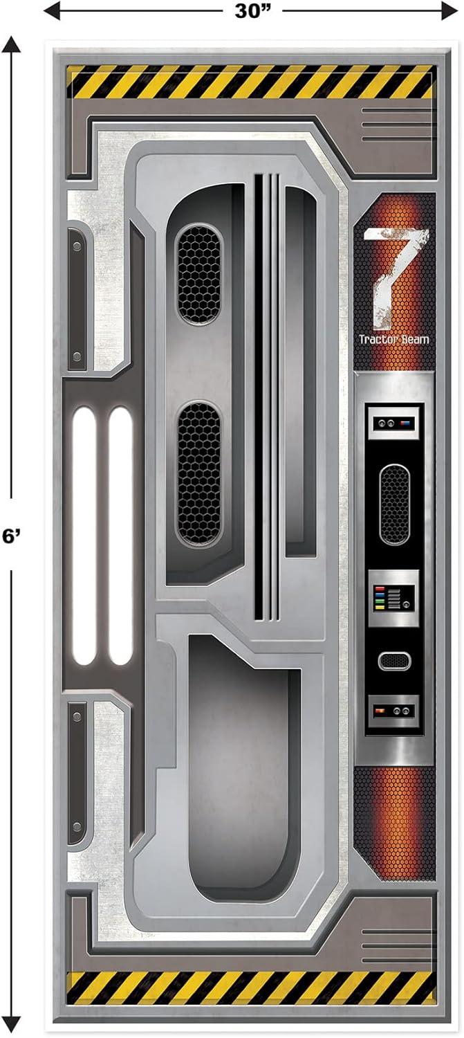 imageBeistle Set of 2 Plastic Spaceship Door Covers Decorations for Outer Space Galaxy Alien Theme Birthday Futuristic Party Supplies ampamp Wall Decor 6 x 30quotGalaxy