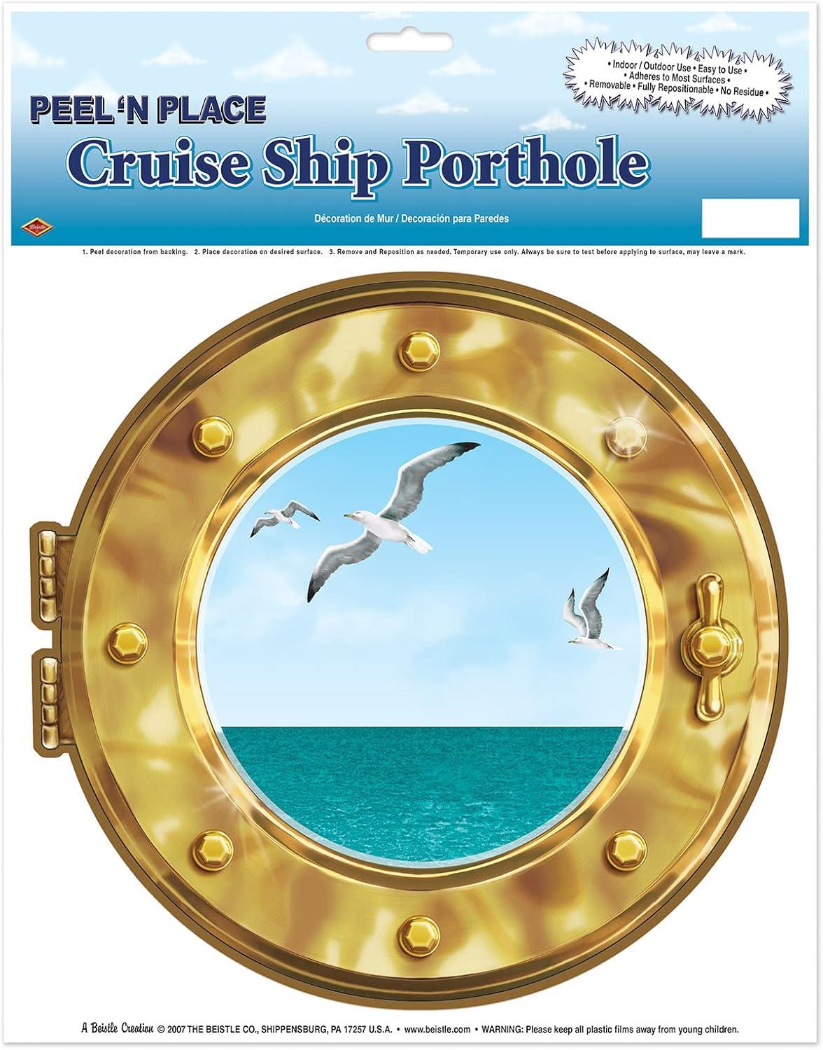 imageCruise Ship Porthole Peel N Place 12quot x 15quot Sh 1Pkg