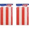 Beistle 3-D Red and White Awning Wall Decorations – 2-Pack Cardstock Circus and Carnival-Themed Décor for Party Walls, Photo Booths, Italian Events and Vintage Clown or Fair Displays, 24¾” x 8¾”