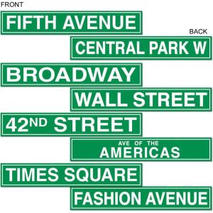 Beistle NYC Street Sign Decoration
