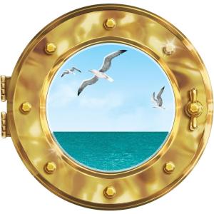 Cruise Ship Porthole Peel ‘N Place 12″ x 15″ Sh 1/Pkg