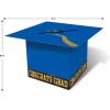 Beistle 3 Piece Blue Grad Cap Card Box Holders For Graduation Party Decorations