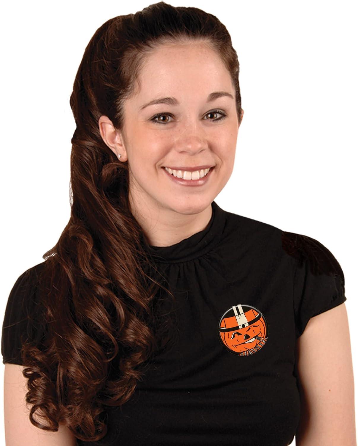 imageBeistle 6 Piece Vintage Halloween Decorations Jack O Lantern Party Supplies Pinback Buttons