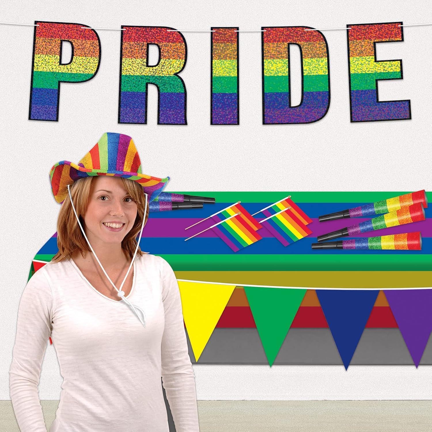 imageBeistle Rainbow Tablecovers 54 x 108 2 Pieces  Plastic Table Cloth Rainbow Tablecloths for Parties Colorful Table Cloths Rainbow Decorations Birthday Party Supplies Carnival Table ClothsRainbow