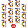 Beistle 12 Sheets (36 Piece Total) Rainbow Party Decorations Classroom Window Clings for Springtime Décor, Made in The USA Since 1900, 17″ x 12″, Red/Orange/Yellow/Green/Blue/Purple