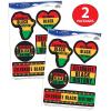 Beistle 2 Sheets Celebrate Black History Peel ‘N Place Decals, 10 Vinyl Stickers in 5 Designs, Perfect for Black History Month Decorations, African American Pride