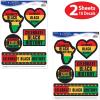 Beistle 2 Sheets Celebrate Black History Peel ‘N Place Decals, 10 Vinyl Stickers in 5 Designs, Perfect for Black History Month Decorations, African American Pride