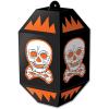 Beistle Vintage Halloween Skull Paper Lanterns 9 Piece, 7″, Black/Orange/White