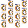Beistle 12 Sheets (36 Piece Total) Rainbow Party Decorations Classroom Window Clings for Springtime Décor, Made in The USA Since 1900, 17″ x 12″, Red/Orange/Yellow/Green/Blue/Purple