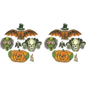 Beistle Vintage Halloween Totem Pole Cutouts 12 Piece, 6″-28″, Multicolored