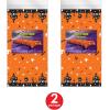 Beistle Haunted House Tablecovers, 54” x 108”– Plastic Table Cloth, Rectangular Tablecloth, Holiday Tablecloth, Halloween Plastic Tablecloth, Halloween Decorations, Orange/Black/White, 2 Pieces
