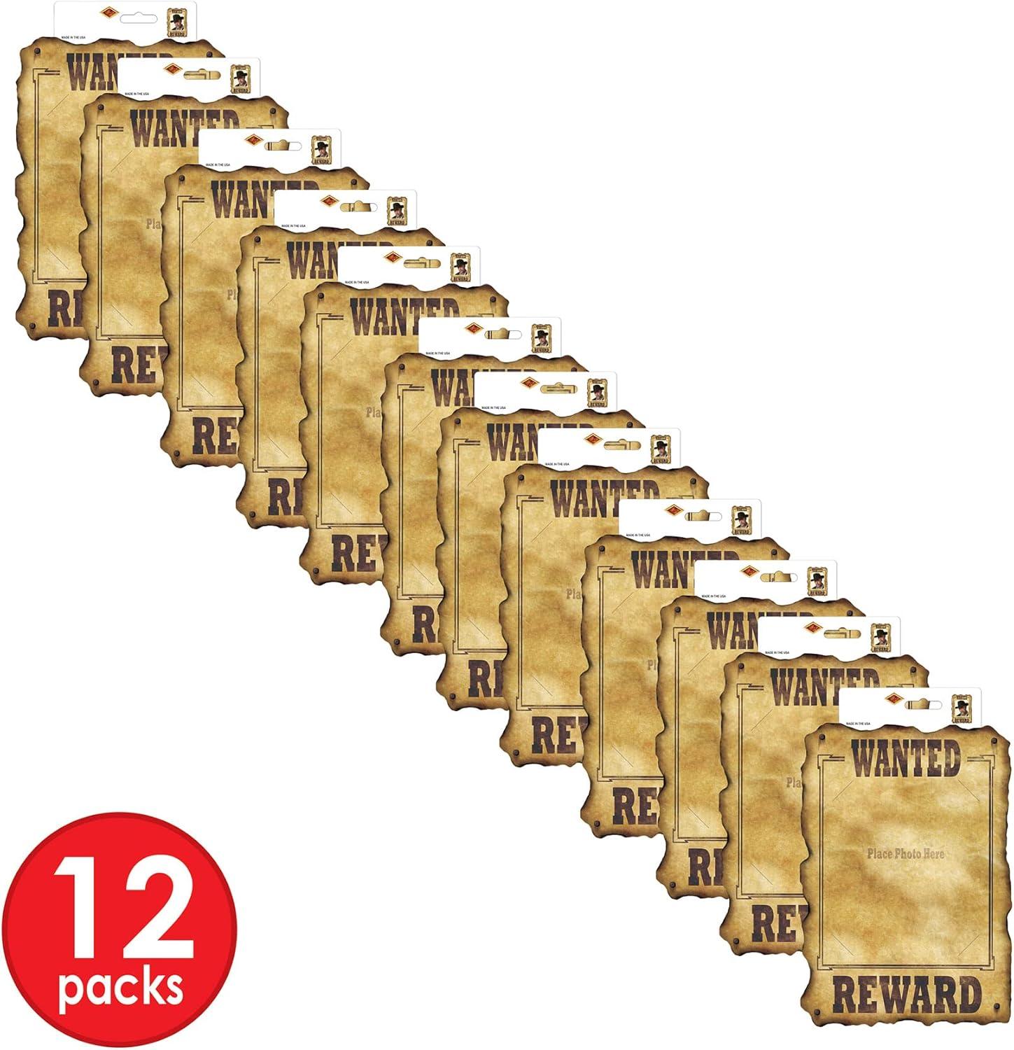 image:imageBeistle Western Wanted Sign Pack of 12