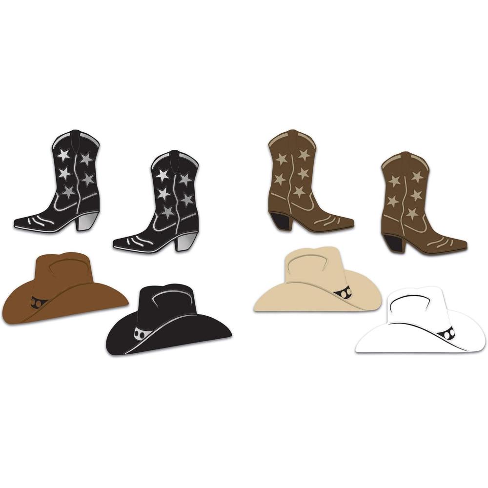 image:imageCowboy Hat and Boot Silhouette Pack of 2