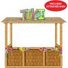 Beistle 3-D Tiki Bar Prop – Large Corrugated Cardboard Luau Display, 6′ 11″ x 7′ 3″ Life Size Hawaiian Themed Beach Party Decoration with Floral Details and Sign, Assembly Required