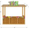 Beistle 3-D Tiki Bar Prop – Large Corrugated Cardboard Luau Display, 6′ 11″ x 7′ 3″ Life Size Hawaiian Themed Beach Party Decoration with Floral Details and Sign, Assembly Required