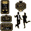 Beistle Roaring 20’s Party Decorations, Great 20’s Assorted Cutouts 10.5 Inch to 16 Inch, Pack 72