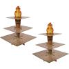 Beistle Tiki Torch Cupcake Stand Cake Holder Display, 15.25″ x 11.25″, Brown/Tan/Orange/Yellow(Tiki Torch Cupcake Stand – 2 Pack)