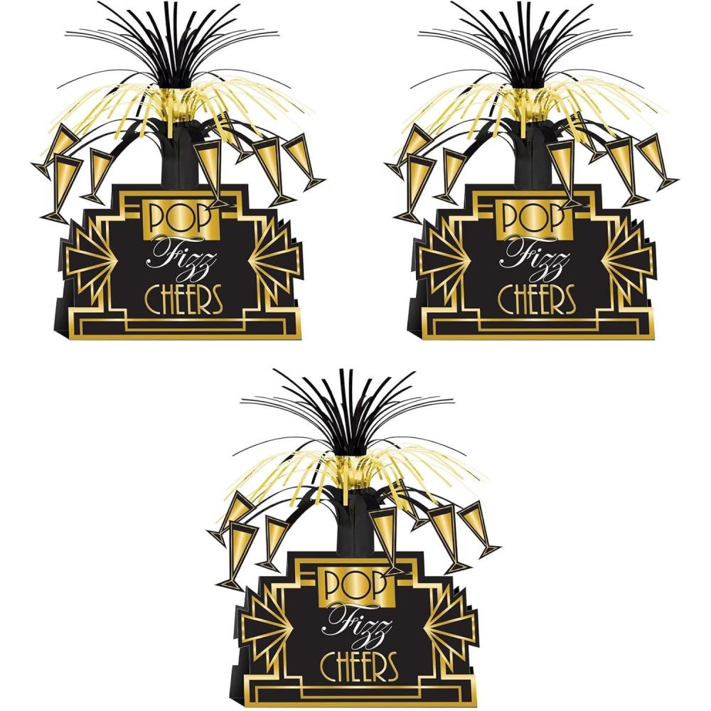 image:imageBeistle 3 Piece Roaring 20s Decorations Centerpieces For Great Gatsby 1920s Theme Party Supplies Celebrating With You Since 1900