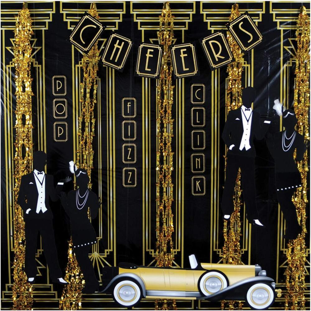 image:imageBeistle Roaring 20s Party Decorations Great 20s Backdrop 4 Feet x 30 Feet