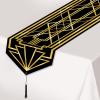 Beistle 59907 3 Piece Printed Great 20’s Table Runners, Black/Gold, 11″ x 6′