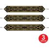Beistle 59907 3 Piece Printed Great 20’s Table Runners, Black/Gold, 11″ x 6′