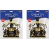 Beistle Pop Fizz Cheers Centerpieces – 2-Pack Art Deco Table Decorations in Black and Gold for Roaring Twenties Parties, New Year’s Eve Themes, Awards Night Celebrations & Elegant Event Décor, 13″