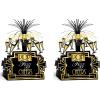 Beistle Pop Fizz Cheers Centerpieces – 2-Pack Art Deco Table Decorations in Black and Gold for Roaring Twenties Parties, New Year’s Eve Themes, Awards Night Celebrations & Elegant Event Décor, 13″
