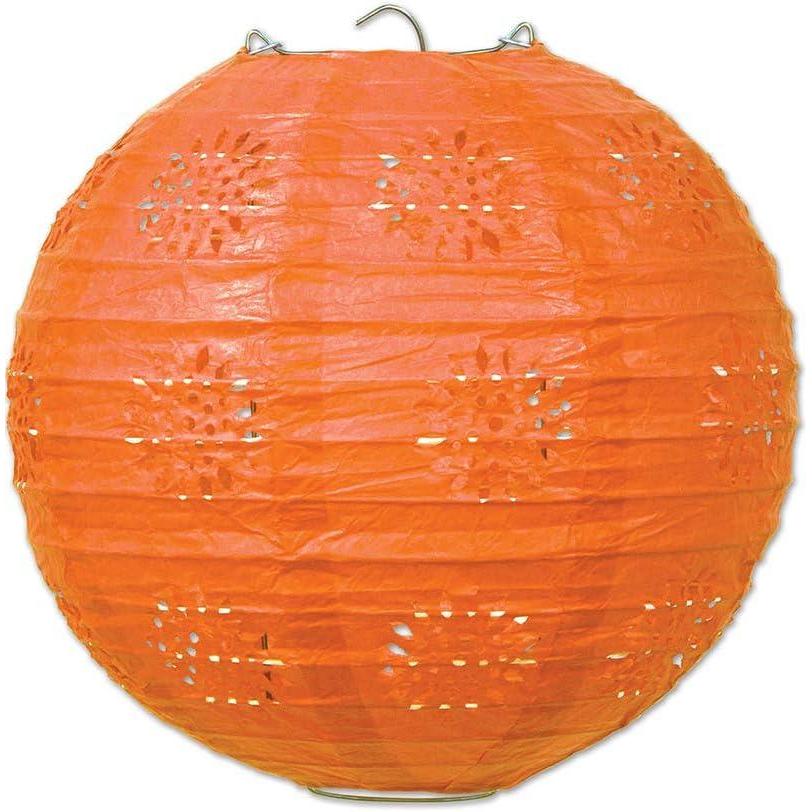image:imageBeistle 3 Piece 8 Lace Paper Lanterns CeriseMulti Color