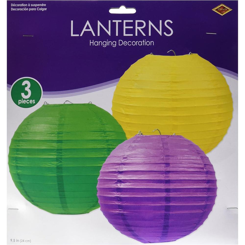 image:imageBeistle Paper Lanterns RedBlueGreenGoldenYellowGreenPurple