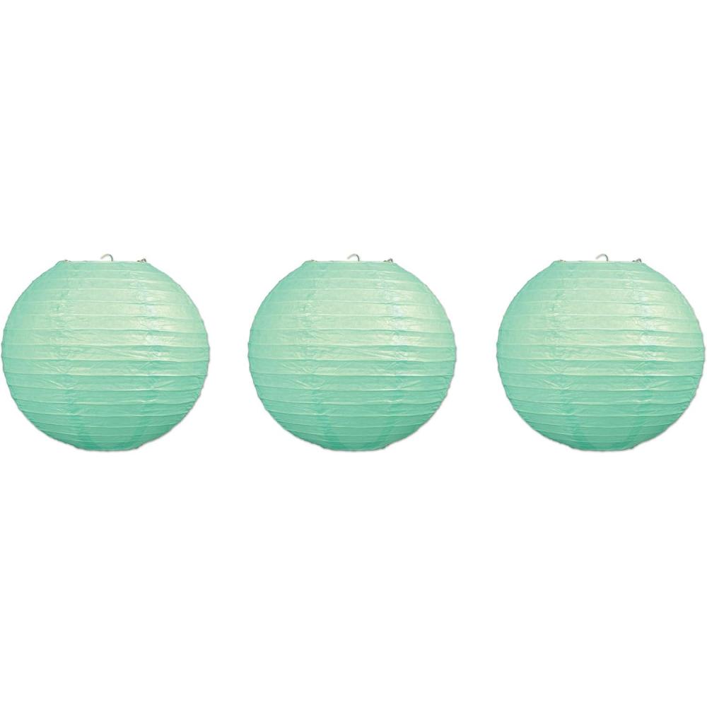 image:imageBeistle Paper Lanterns RedBlueGreenMint Green