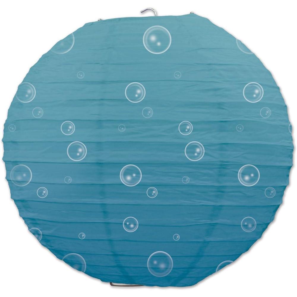 image:imageBeistle Under The Sea Paper Lanterns 3 Pack 95 Light BlueWhite